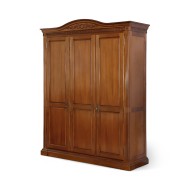 Dulap lemn masiv, maro/alb, 3 uși, Veneția Dulap lemn masiv, maro/alb, 3 uși, Veneția