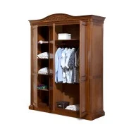 Dulap lemn masiv, maro/alb, 3 uși, Veneția