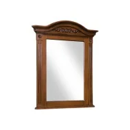 Ramă oglindă minibar lemn masiv, maro/alb, inserții ornamentale, Veneția