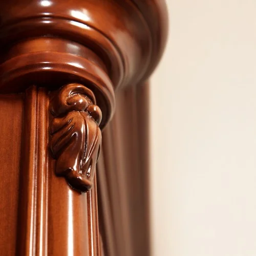 Oglindă Md. 2 Lemn Masiv, Maro/Alb, Firenze