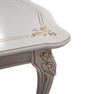 Masă lemn masiv, maro/alb, extensibilă, dreptunghiulară, Firenze Masă lemn masiv, maro/alb, extensibilă, dreptunghiulară, Firenze