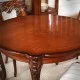 Masa rotunda extensibila - Firenze Mese din Lemn Masiv, Masă lemn masiv, maro/alb, extensibilă, rotundă, Firenze