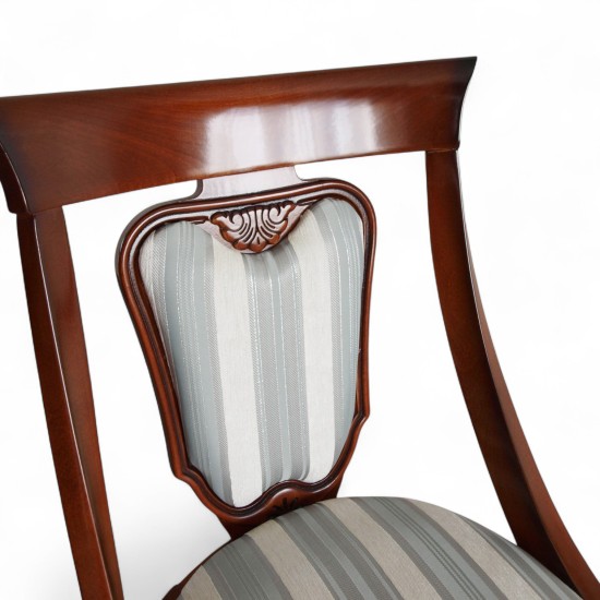 Scaun Md2 - Firenze Scaune din Lemn Masiv, Scaun lemn masiv, maro/alb, Md.2, tapisat, Firenze