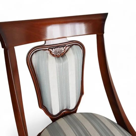 Scaune din Lemn Masiv, Scaun lemn masiv, maro/alb, Md.2, tapisat, Firenze