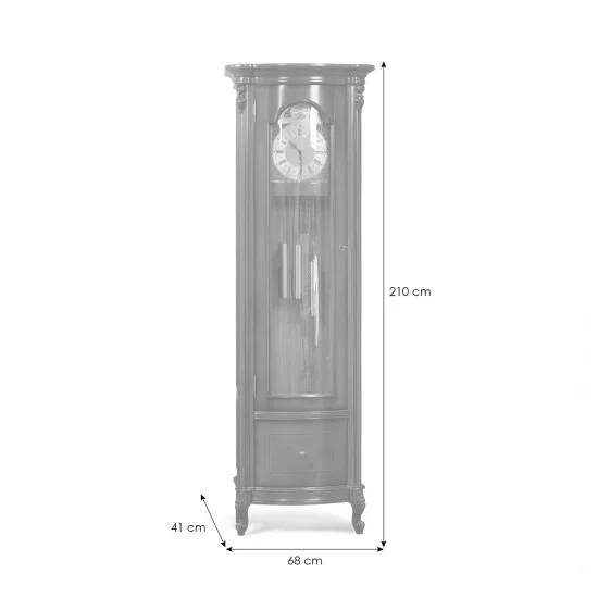 Carcase Ceas din Lemn Masiv, Carcasă ceas lemn masiv, cu mecanism, 1 ușă, 1 sertar, Firenze