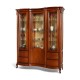 Cristalier lemn masiv, maro/alb, 3 uși, Firenze