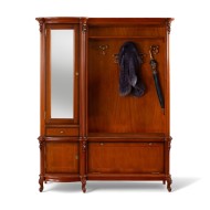 Cuier lemn masiv, maro/alb, 3 uși, 1 sertar, stânga, Firenze