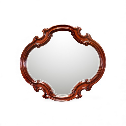 Ramă oglindă consolă lemn masiv, maro/alb, Firenze