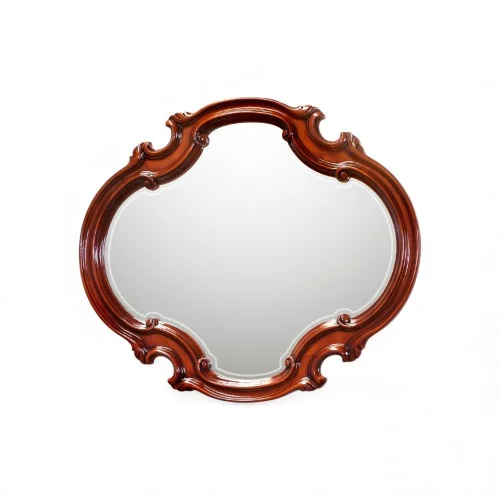 Ramă oglindă consolă lemn masiv, maro/alb, Firenze