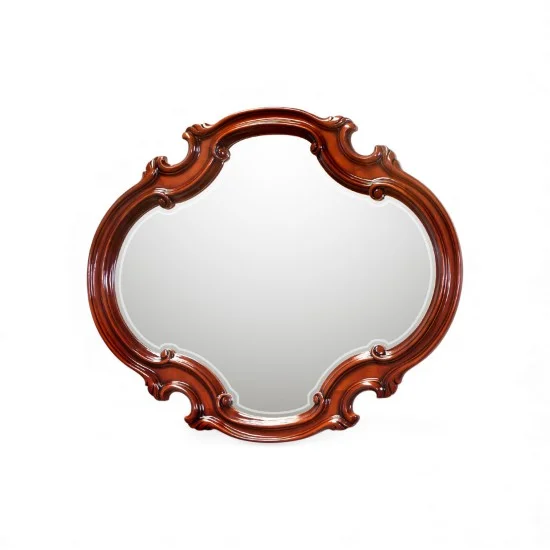 Rame Oglinzi din Lemn Masiv, Ramă oglindă consolă lemn masiv, maro/alb, Firenze