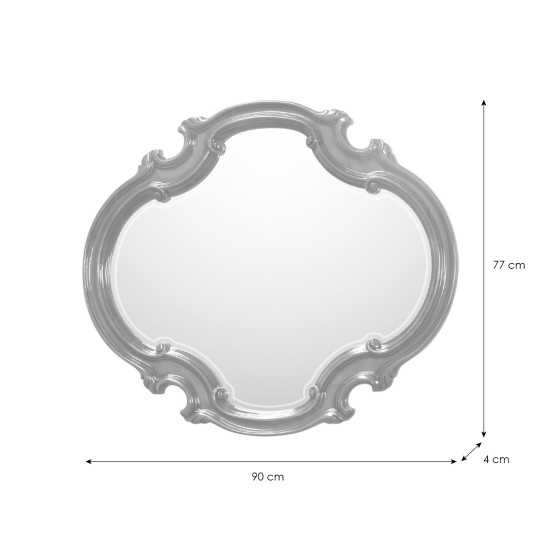 Rame Oglinzi din Lemn Masiv, Ramă oglindă consolă lemn masiv, maro/alb, Firenze