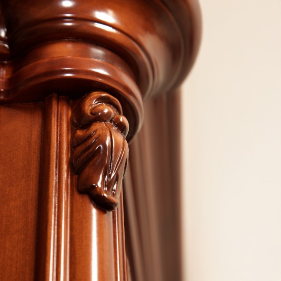 Cristaliere din Lemn Masiv, Cristalier lemn masiv, maro/alb, 1 ușă, dreapta, Firenze