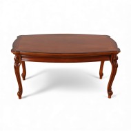 Măsuță lemn masiv, maro/alb, dreptunghiulară, Firenze