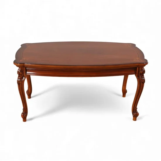 Mese din Lemn Masiv, Măsuță lemn masiv, maro/alb, dreptunghiulară, Firenze