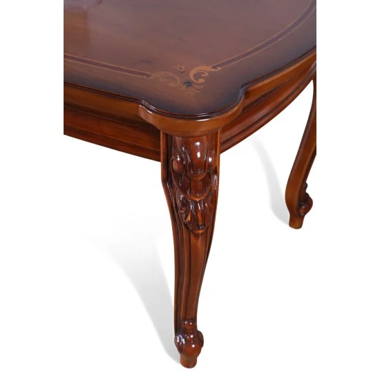 Mese din Lemn Masiv, Măsuță lemn masiv, maro/alb, dreptunghiulară, Firenze