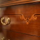 Comode lemn masiv, Comodă lemn masiv, maro/alb, mânere aurii, Firenze