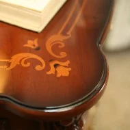 Noptieră lemn masiv, maro/alb, 3 sertare, Firenze