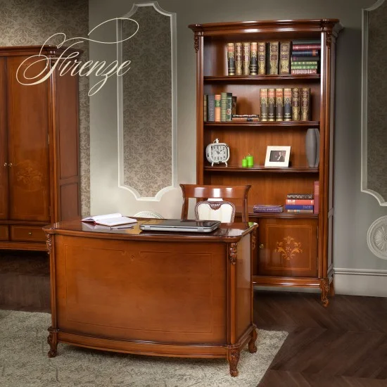 Birouri din lemn masiv, Masă lemn masiv, maro/alb, birou, Firenze