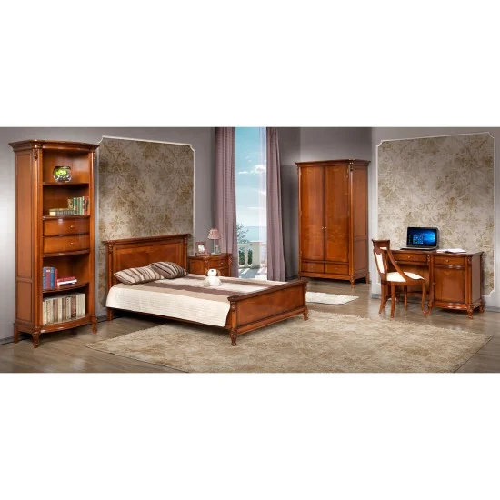 Birouri din lemn masiv, Masă lemn masiv, maro/alb, birou, Firenze