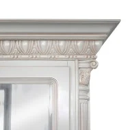 Bibliotecă lemn masiv, maro/alb, 4 uși, Veneția Lux