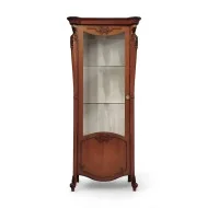 Cristalier, lemn masiv, maro/alb,1 ușă dreapta, Venice