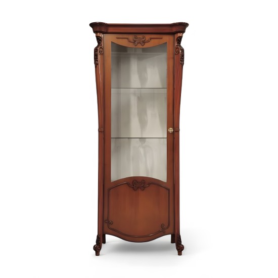 Cristalier, lemn masiv, maro/alb,1 ușă dreapta, Venice Cristalier, lemn masiv, maro/alb,1 ușă dreapta, Venice