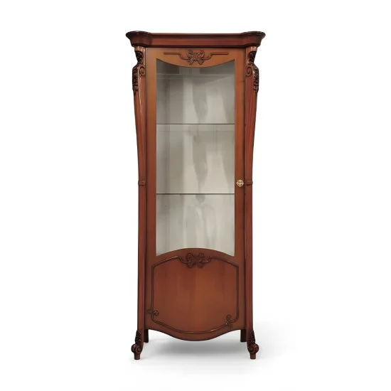 Cristalier, lemn masiv, maro/alb,1 ușă dreapta, Venice Cristalier, lemn masiv, maro/alb,1 ușă dreapta, Venice