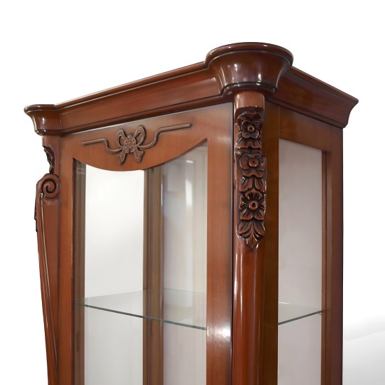 Cristalier, lemn masiv, maro/alb,1 ușă dreapta, Venice Cristalier, lemn masiv, maro/alb,1 ușă dreapta, Venice