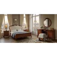 Dormitor din lemn masiv, tei & fag, finisaj maro/alb, 7 piese - Serena