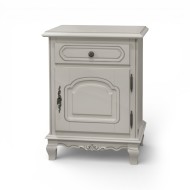 Noptieră lemn masiv, MD2,  gri, 1 sertar, 1 ușă, dreapta, Elips