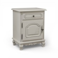 Noptieră lemn masiv, MD2,  gri, 1 sertar, 1 ușă, dreapta, Elips