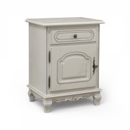 Noptieră lemn masiv, MD2, gri, 1 sertar, 1 ușă, stânga, Elips