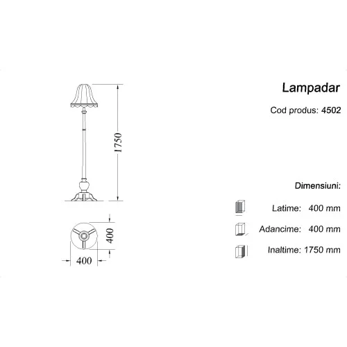 Lampadar - Mic mobilier
