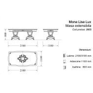 Masa Extensibila - Mona Lisa Lux Masa Extensibila - Mona Lisa Lux