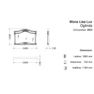 Oglindă Lemn Masiv, Maro/Alb, sculptata manual, Mona Lisa Lux