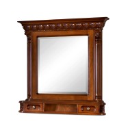 Ramă Oglindă Lemn Masiv, Maro/Alb, 2 Sertare, Veneția Lux Ramă Oglindă Lemn Masiv, Maro/Alb, 2 Sertare, Veneția Lux