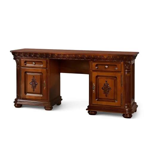 Toaletă lemn masiv, maro/alb, 2 sertare, 2 uși, Veneția Lux