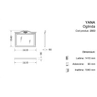 Ramă Oglindă Lemn Masiv, Alb, Yana Ramă Oglindă Lemn Masiv, Alb, Yana