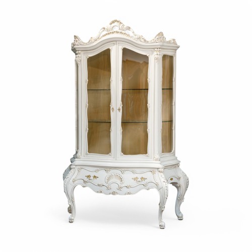 Argintar lemn masiv, maro/alb, 2 uși, stil Rococo, Cleopatra Lux Argintar lemn masiv, maro/alb, 2 uși, stil Rococo, Cleopatra Lux