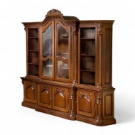 Bibliotecă lemn masiv, maro/alb, 2 uși, Cristina Bibliotecă lemn masiv, maro/alb, 2 uși, Cristina