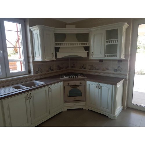 Bucătărie lemn masiv, model 1, Rafael