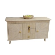 Camelot- Tömör fa kredenc, 2 ajtós, 3 fiókos