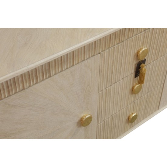 Camelot- Tömör fa kredenc, 2 ajtós, 3 fiókos