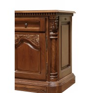 Bufet lemn masiv, maro/alb, 3 uși, 3 sertare, Cristina Bufet lemn masiv, maro/alb, 3 uși, 3 sertare, Cristina