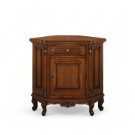 Bufet colț lemn masiv, maro/alb, 1 ușă, 1 sertar, Royal Bufet colț lemn masiv, maro/alb, 1 ușă, 1 sertar, Royal