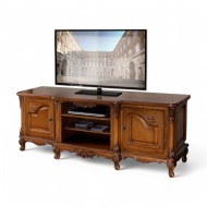 Bufet tv plasmă lemn masiv, maro/alb, 2 uși, Royal Bufet tv plasmă lemn masiv, maro/alb, 2 uși, Royal