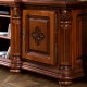 Bufet tv plasma - Venetia Lux Bufete din Lemn Masiv, Bufet tv plasmă lemn masiv, maro/alb, ornamente manuale, Veneția Lux