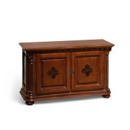 Bufet bar lemn masiv, maro/alb, 2 uși, Veneția Lux Bufet bar lemn masiv, maro/alb, 2 uși, Veneția Lux