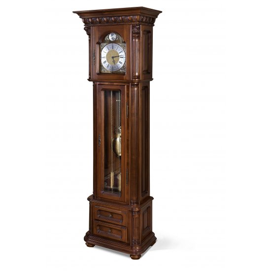 Carcase Ceas din Lemn Masiv, Carcasă ceas lemn masiv, cu mecanism, 2 sertare, inserții ornamentale, Veneția Lux