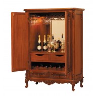 Comodă lemn masiv, bar, maro/alb, 2 uși, 2 sertare, Cleopatra Comodă lemn masiv, bar, maro/alb, 2 uși, 2 sertare, Cleopatra